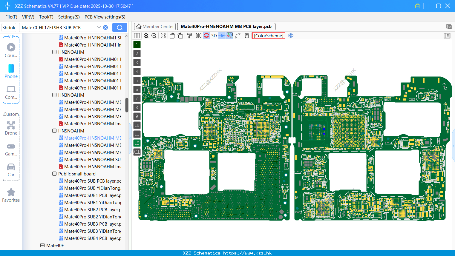 Huawei Mate40Pro-HN5NOAHM MB PCB Layer
